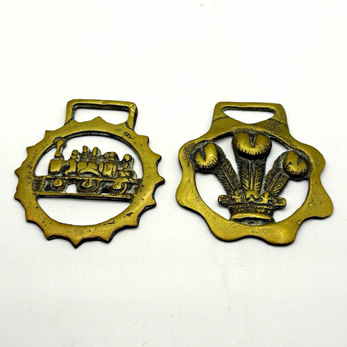 Pair vintage solid brass horse - pair,