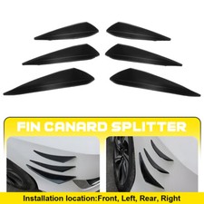 Car Front Bumper Lip Splitter Fin Body Spoiler Side Canards For Cadillac STS XLR