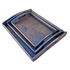 Wooden Serving Trays, Set of 3