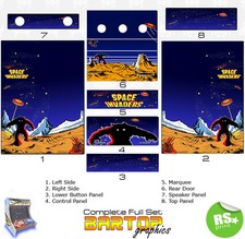 Space Invader Full/Half Sets Arcade Artwork Arcade Graphics Stickers all sizes