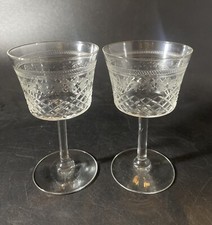2x Edwardian Cristal Glasses