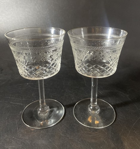 Edwardian cristal glasses - 2x,
