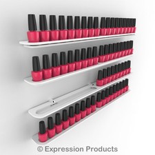 x4 Nail Polish Display Holders, Wall Mount Nail Varnish Stand for 72 Bottles