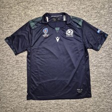 Scotland Rugby World Cup 2019 Shirt Macron Limited Edition Navy Mens