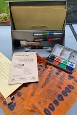 The Econasign Stencil Set Civic Imperial Lettering Metal Case & 30 Stencils 