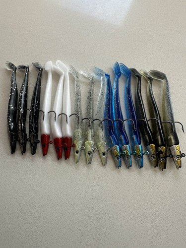 15pcs sandeel jig lures cod - lures,