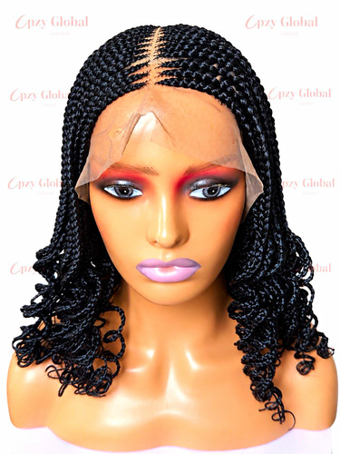Braided wig black - , ends