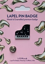 Grand Piano Lapel Pin Badge