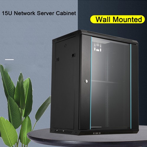 15u black network cabinet - cabinet, data
