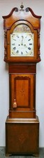 Antique English J. Tanner 8 Day Mahogany & Oak Grandfather Longcase Clock
