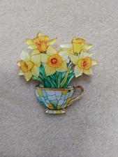 Resin Daffodil Brooch