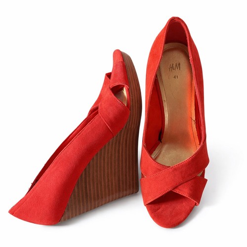 Red wedge heels - heels, –