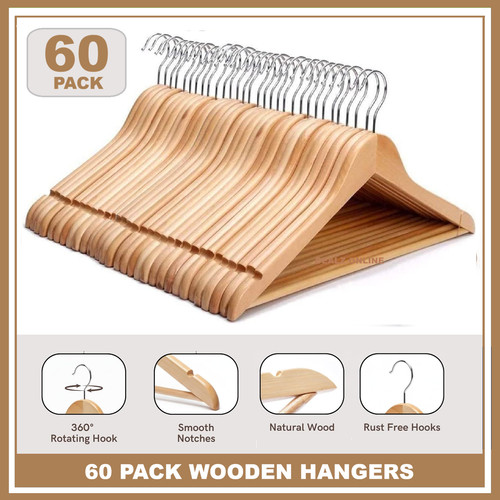 Wooden coat hangers suit - wooden,