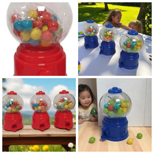 Gumball Machine Toy - Retro Candy Dispenser with Colorful Gumballs - Blue & Red