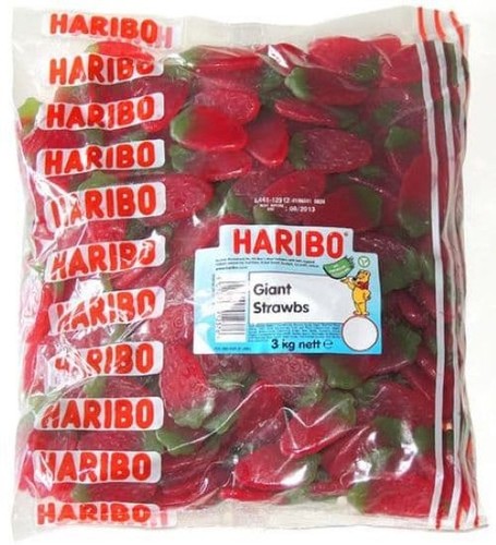Haribo giant strawbs 200g - giant, to