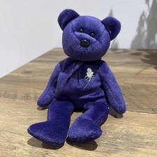 TY Beanie Babies Princess Diana 1997 Bear Purple Plush Soft Toy - No Tag