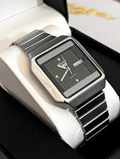 Seiko 5 Automatic 6319 8000 Square TV 38MM Green Dial Day Date Watch