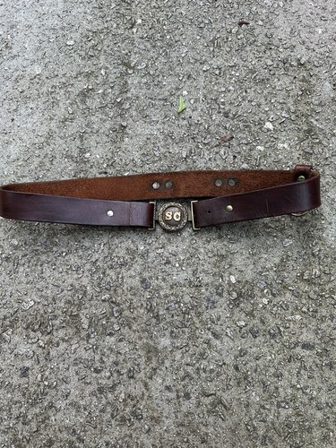 Vintage leather belt boy - belt,