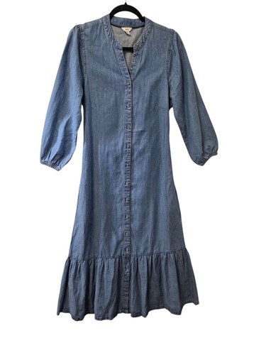 Long denim dress ladies - denim,