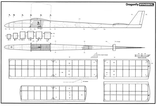 Humbrol dragonfly glider plans - glider,