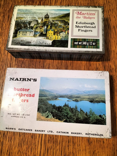 Vintage tartan shortbread tins - vintage,