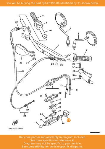 Yamaha holder 3j0 26393 00 - yamaha, holder,