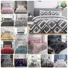 Printed Bedding Set Grey Duvet