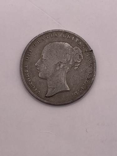 1845 silver shilling - 1845,