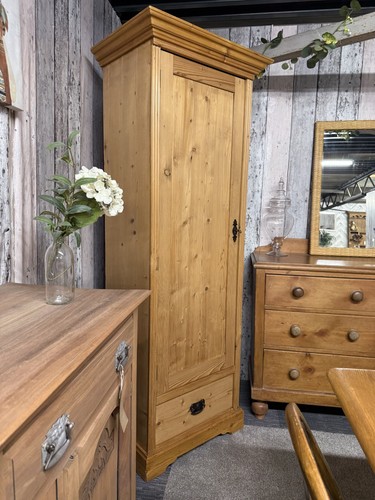 Vintage pine wardrobe - pine,