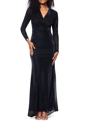 Betsy adam metallic v - betsy, v-neck