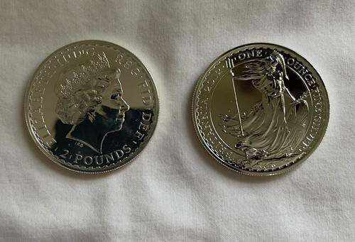Silver britannia coin - silver,
