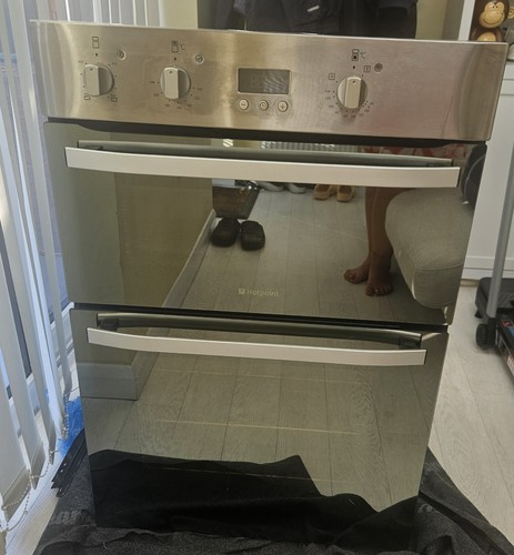 Hotpoint built double oven - built,