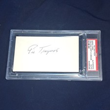 Pie Traynor Signed 3x5 Index