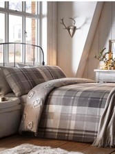 Dreams & Drapes Colville Check Printed Reversible Duvet Cover Set