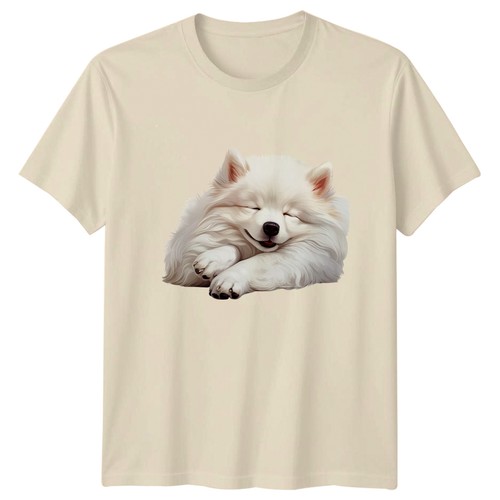 Samoyed puppy sleeping dogs - puppy,