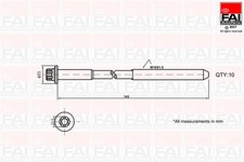 Fits FAI B489 head bolt MAZDA