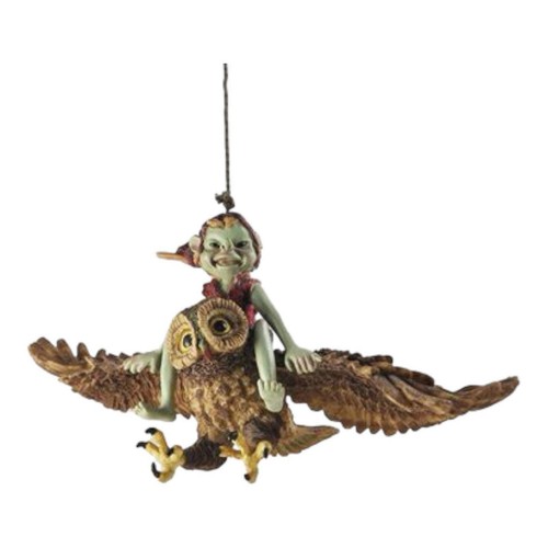 Pixie riding owl - riding, rope
