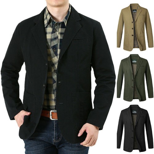 Mens casual blazer long - blazer,