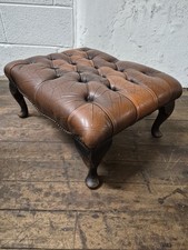 Brown Chesterfield Footstool