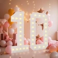 LOBOOM 4FT Light Up Numbers