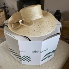 Jacques Vert Straw Hat and John Lewis Cardboard Hat Box. Wedding Races