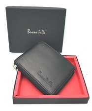 MENS DESIGNER GENUINE REAL LEATHER WALLET Zip Around WITH Coin Pocket / Pouch