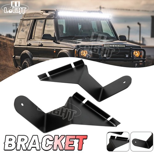 Black light bar brackets galv - black,