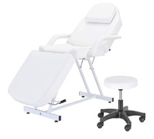 Beauty Couch Bed Massage Table Adjustable Salon Therapy Recliner Stool Chair SPA