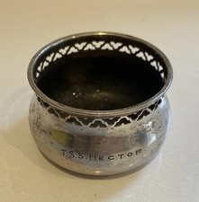 Mappin and Webb T S S Hector steam turbine ship 1924 Silver Plate Small Bowl