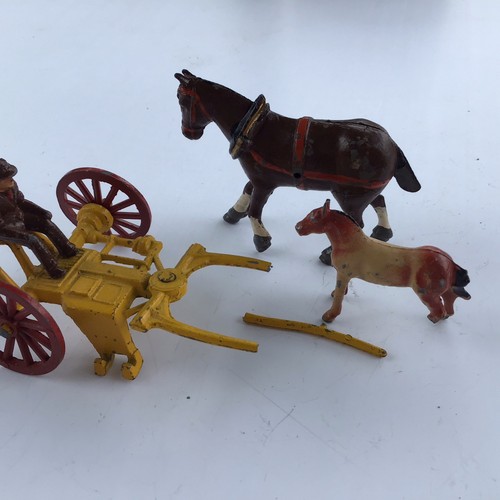 Vintage cast metal horses and - vintage,