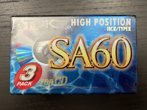 Tdk sa60 blank cassette tapes - tdk, -blank