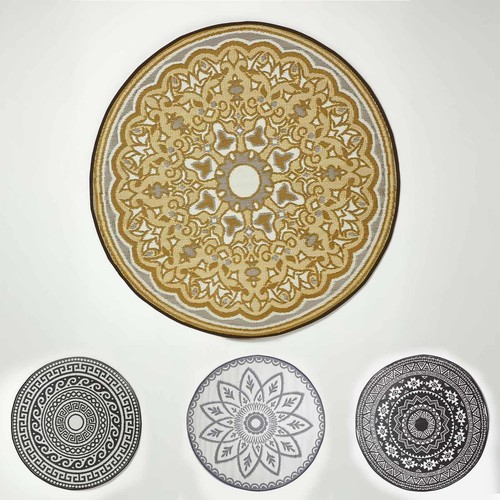 Round outdoor rug 6ft circular - round,