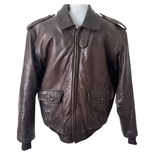 Vtg leather flight aviator - leather,