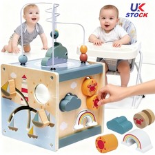6-in-1 Wooden Activity Cube